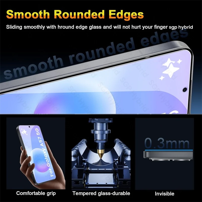 5-1 piece of 9H tempered glass screen protector, suitable for Samsung Galaxy A57 5G A37 A27 A17 A07 high-definition film view 4