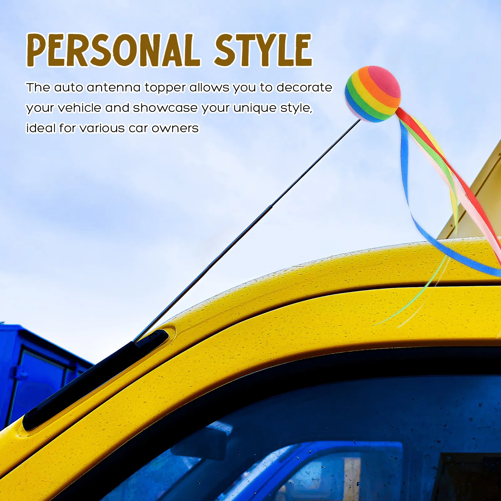 

Забавный шарик-антенна для автомобиля, украшение на крышу, декоративный аксессуар для автомобиля, украшение для авто