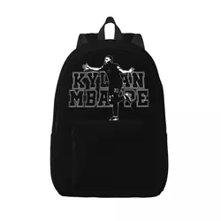 Soccer Mbappe Km Logo Sport Lover Backpack for Men Women Cool Student Work Daypack Laptop Canvas Bags Sports