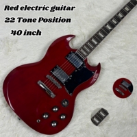 Hot Sale High Sound Quality Gib Retro Red SG Electric Guitar Rosewood Fingerboard Mahogany Body Chrome Hardware 22 Tone Position