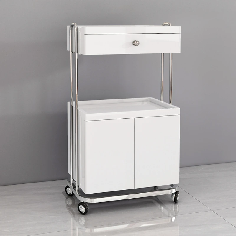 Rolling Beauty Salon Trolley, Carrinho de ferramentas, Manicure Carrito Con, Organizador moderno, Móveis de luxo, HD50TC