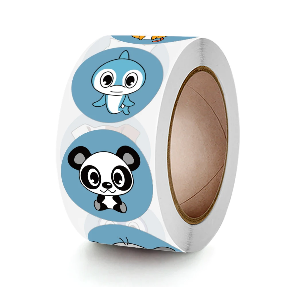 50-500 Stuks Animal Sticker Beloning Sticker Voor Kids 1 Inch Ronde Cartoon Afdichting Labels Voor Leraar Levert Moedigen leuke Label