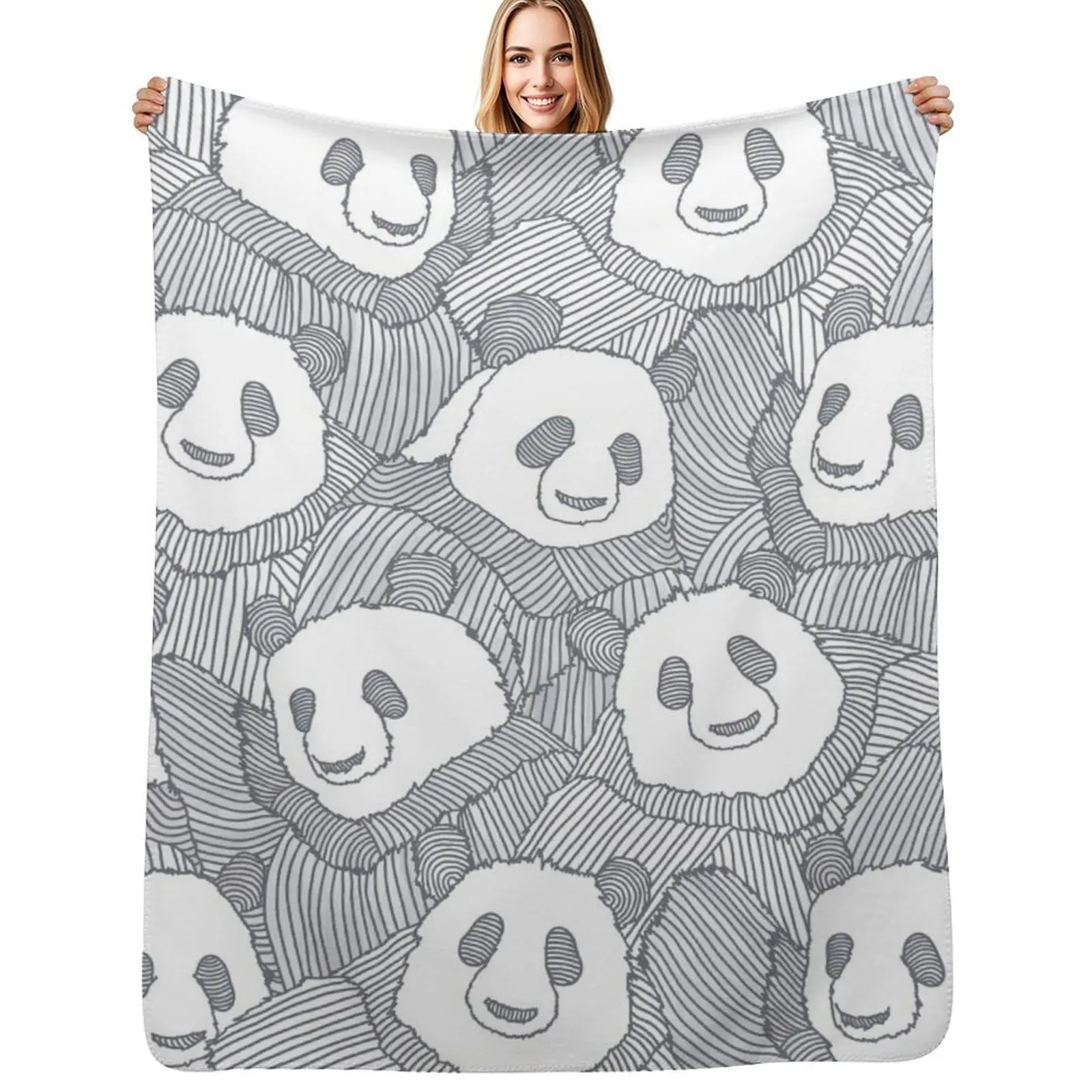 

Packed Pandas Throw Blanket Soft Plaid sofa bed christmas decoration Travel Blankets