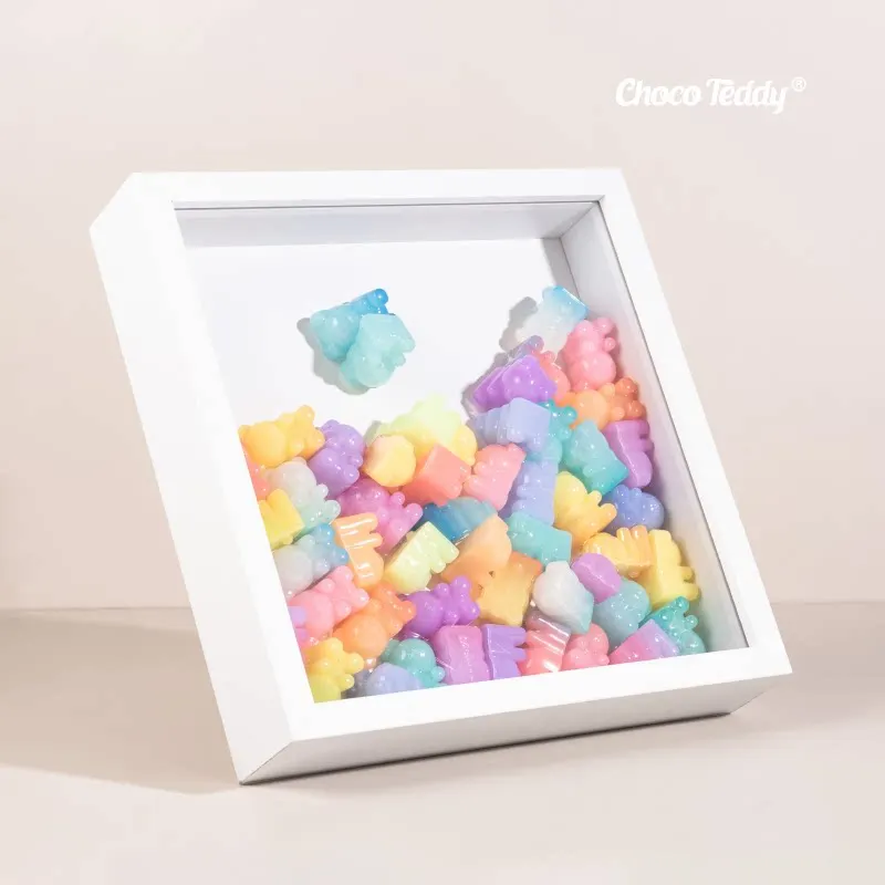 Choco Teddy Glow In The Dark Luminous Mini Teddy Bear Rainbow Mini Bear Colorful Blind Bag Ornament Decor Gift For Women
