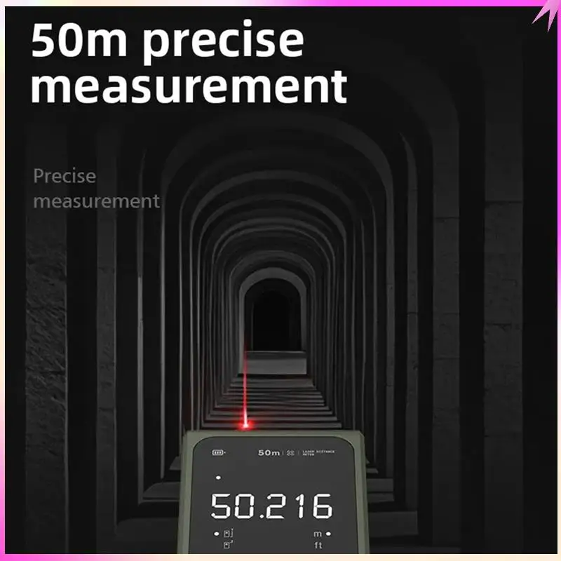 B68C الذكية قياس الليزر Rangefinder 50 متر LED عرض ذكي شريط ليزر رقمي أداة قياس قابلة للشحن ليزر حاكم