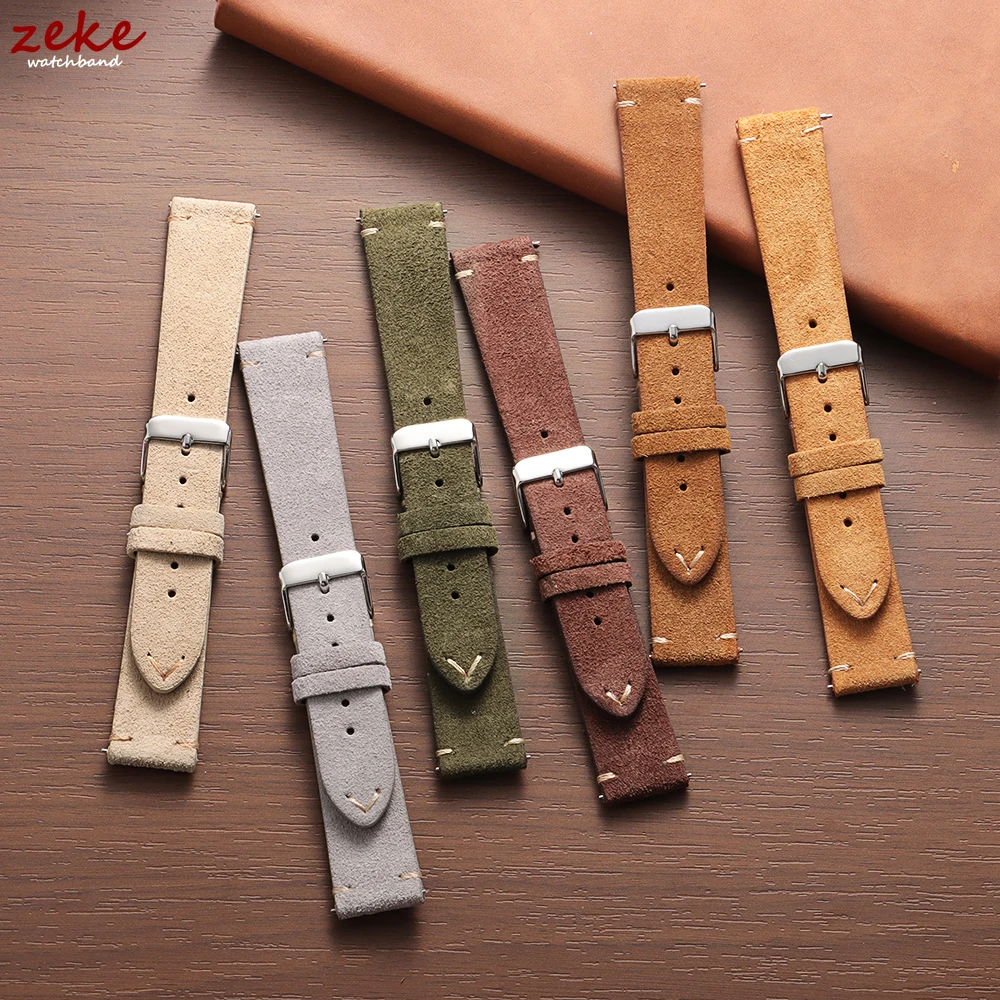 Vintage Soft Suede Leather Str - огляд і ціна Suede Strap Watch