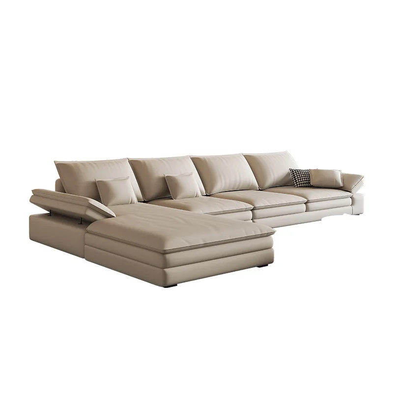 

New design Italian simple fabric sofa living room with deep modern simple light luxury soft sofa