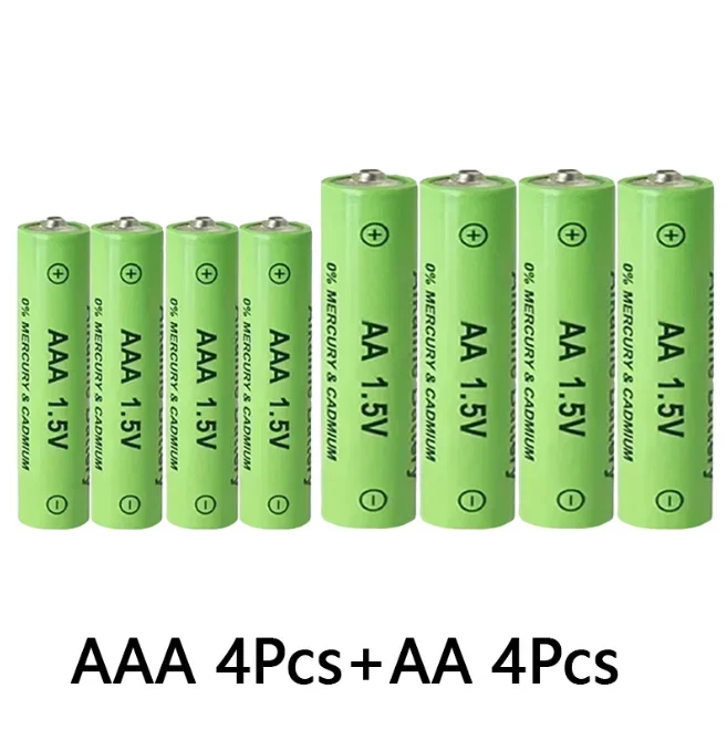 1,5V AA+AAA Ni Mh oplaadbare batterij, AAA Alkaline 3800-3000Mah, voor zaklampen, speelgoed, klokken, MP3, nikkel-waterstofbatterijen