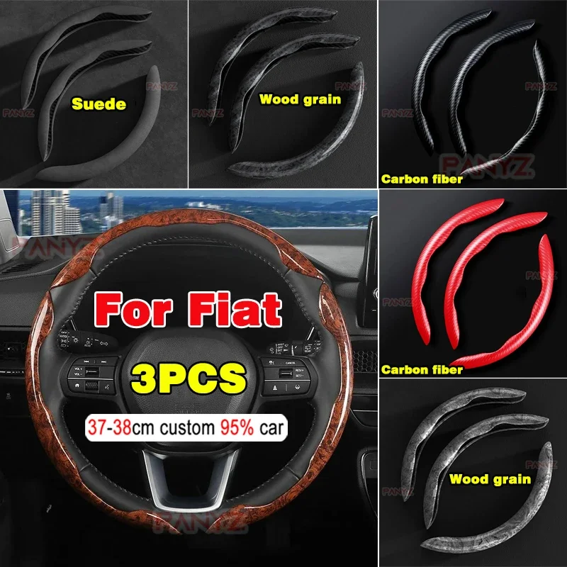 Universal Anti Slip Half Set Card Style Decorative Handle Cover Auto Steering Wheel Cover For Fiat Grande Punto Tipo Stilo UNO