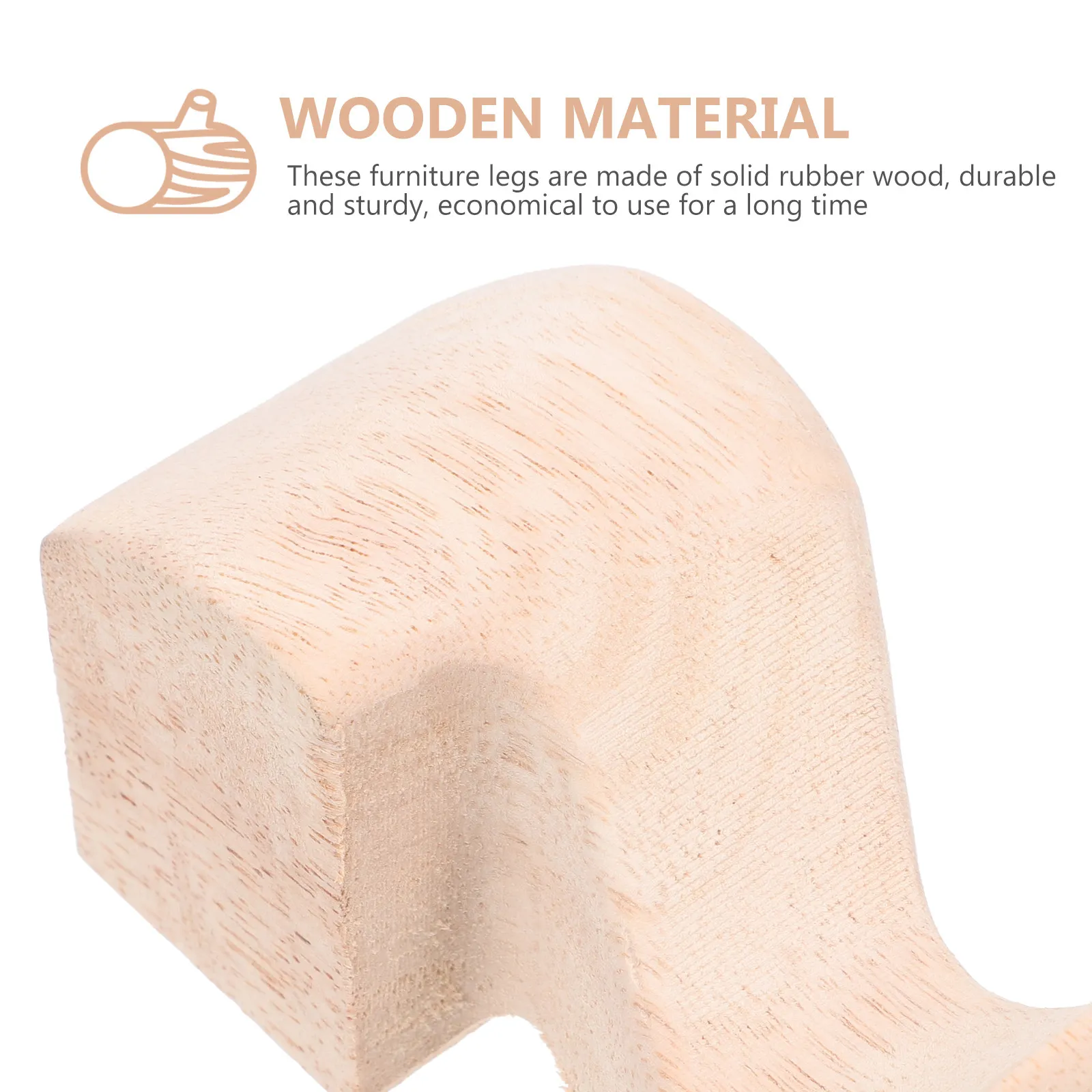 4Pcs Premium Solid Wood Furniture Legs Rubberwood Table Chair Sofa Chest Drawer Cabinet Legs Replacement DIY Furniture