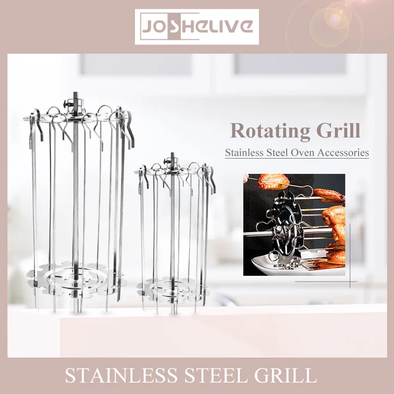 

Barbecue Air Fryer 304 Stainless Steel Rotating Grill Skewers Lamb Skewers Grill BBQ Grill Cage Barbecue Electric Oven Tools