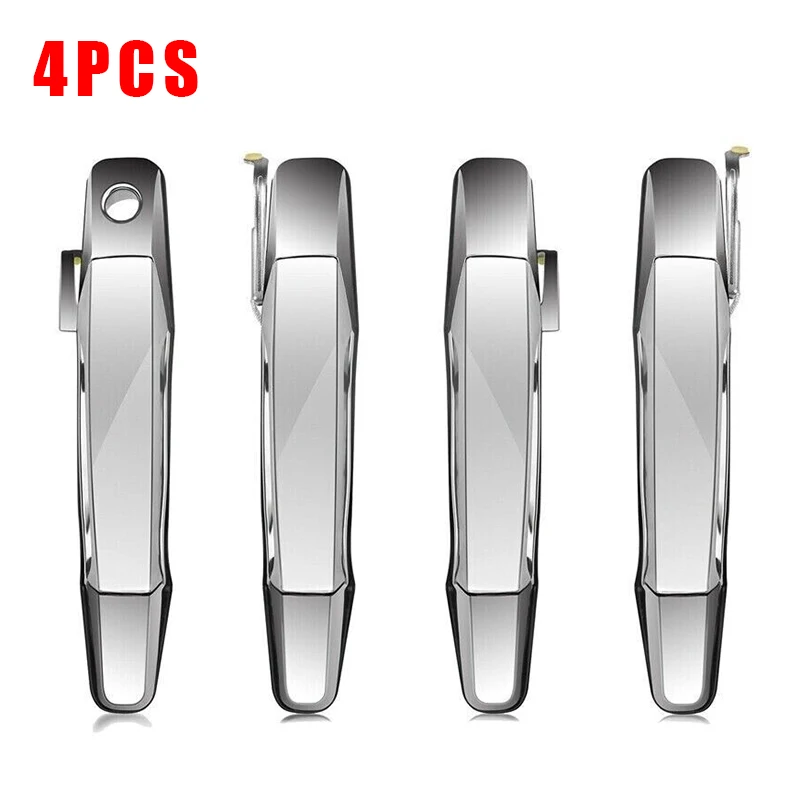 

4PCS 20828258 22738721 Exterior Door Handle Chrome For 2007-2014 Cadillac Escalade Chevy Avalanche Silverado Suburban Tahoe GMC