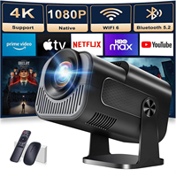 HY320 Projector Android11 H713 Wifi6 320ANSI Native 1280*720P Support 1080P 4K HD BT Home Cinema Outdoor Travel Projector NEW