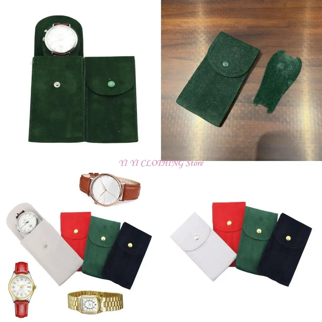 

N5KF портативные часы -контейнер сумки бархата ювелирных украшений защитный корпус для путешествий элегантные часы Организаторы