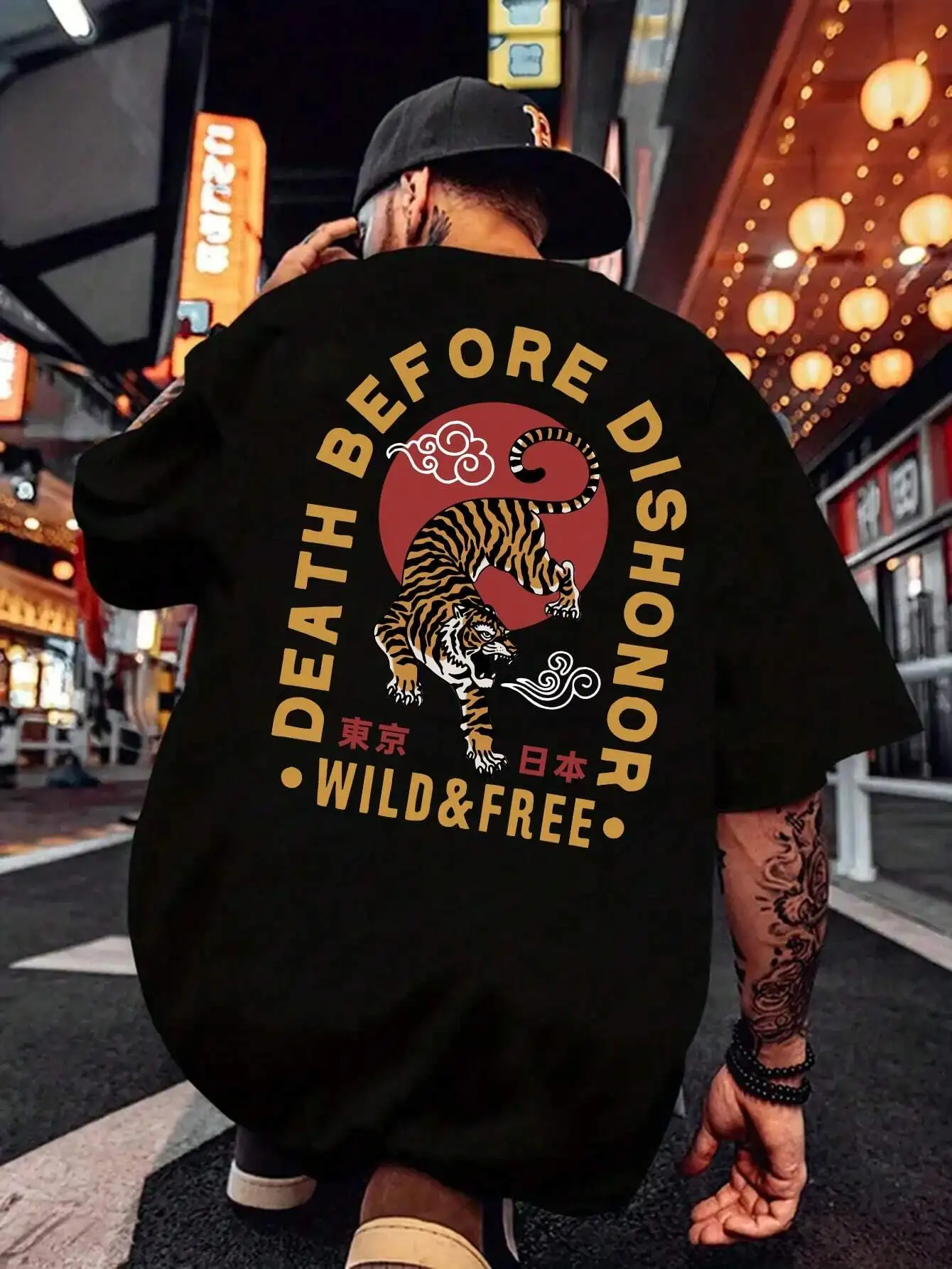 

The 2025 Summer New Fashion Tiger Letter Printed Pure Cotton T-shirt Is Suitable for Both Men and Women for Casual Wear
