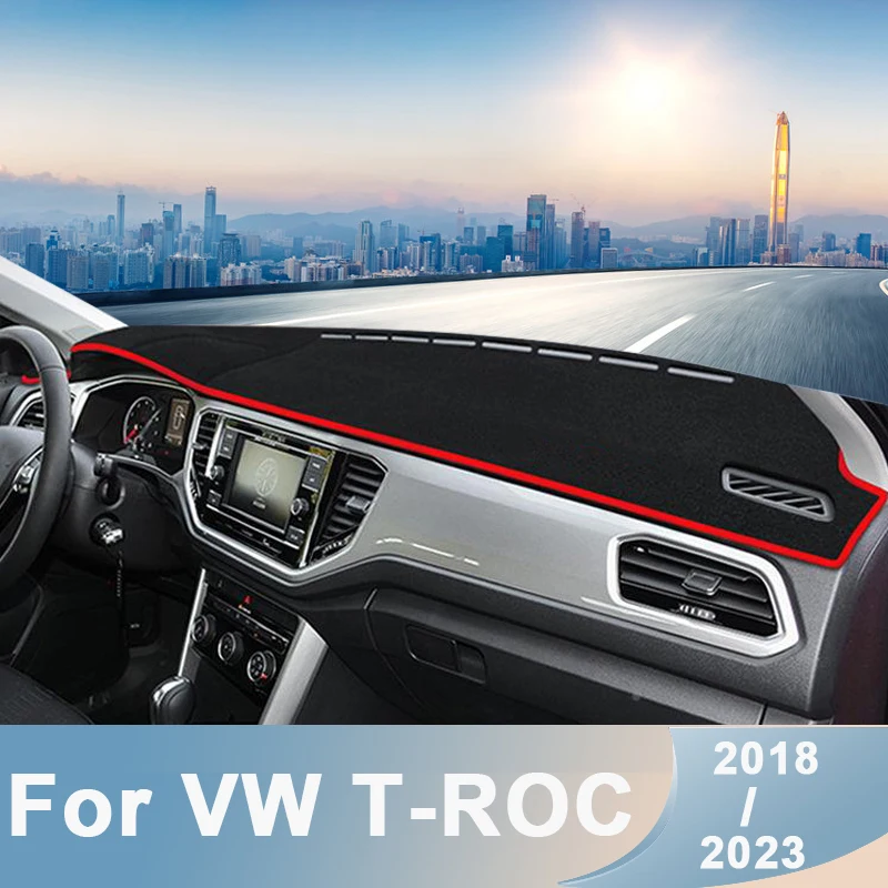 Auto Zubehör Dashboard Vermeiden Licht Pad Instrument Plattform Schreibtisch Abdeckung Matten Für Volkswagen Vw T-ROC 2018-2019 2021 2022 2023