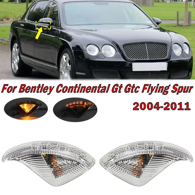 Dla Bentley Continental Gt Gtc Flying Spur 2004-2011 lusterko wsteczne LED boczny kierunkowskaz lampka kontrolna 3W0949102 3W0949101