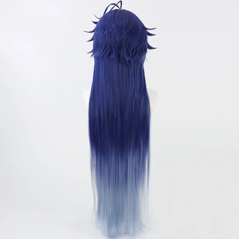 Mignon Genshin Impact Flins شعر مستعار كوسبلاي مصباح غريب فانتوم أزرق عميق متدرج
