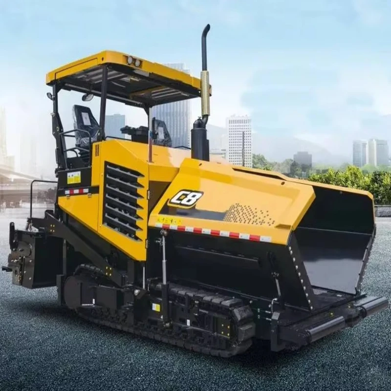 P45C-8S Fully Hydraulic Asphalt Concrete Paver, 4.5m Paving Width, 320t/h High Productivity, Road Construction Machinery