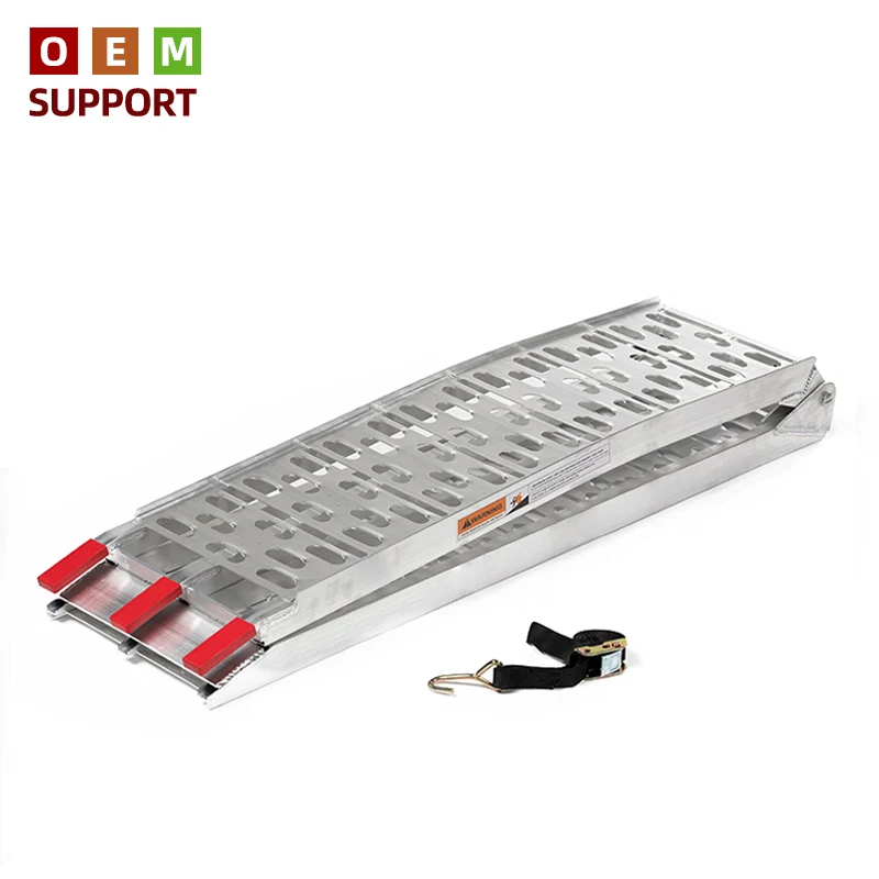 

KARLION Heavy-Duty 340KG Motorcycle Aluminum Loading Ramp Anti-Slip Folding Design Garage ATV CE Certified Universal Fit