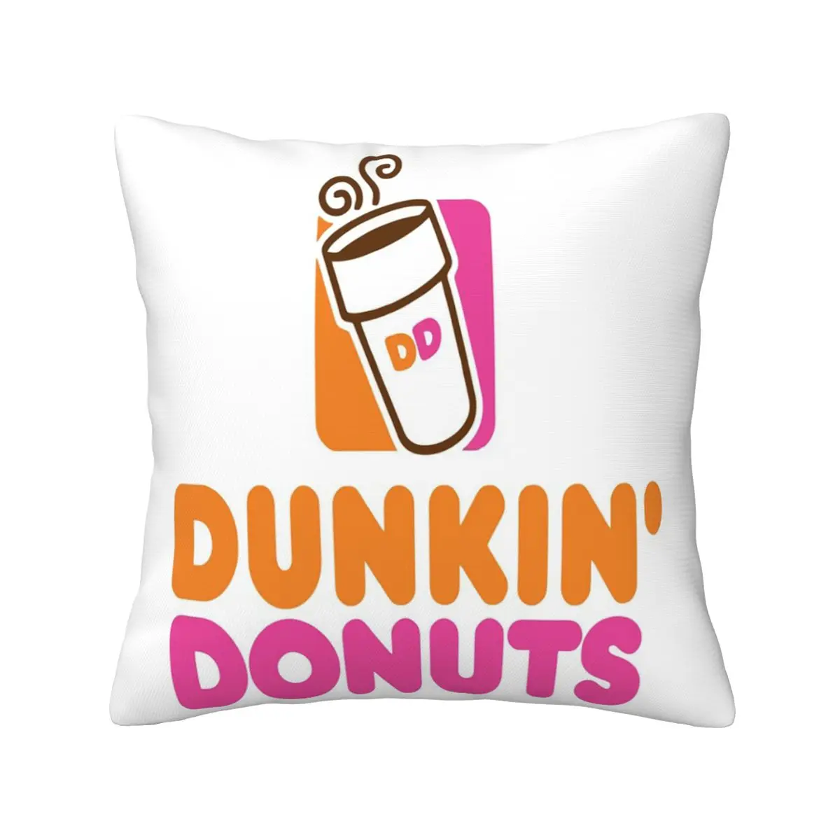 Dunkin Donuts Square Pillowcase Pillow Cover Cushion Decor Comfort Throw Pillow for Home Living Room