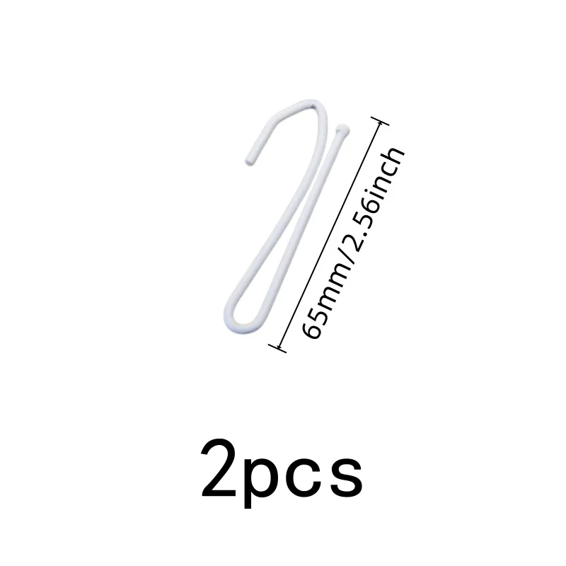 2 pcs Single Curtain Hooks Silver Iron Material, designed for Living Room Curtain Rod, Easy Simple Operation