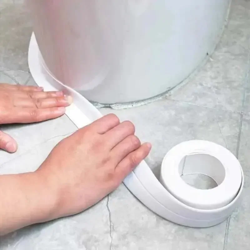 1 Roll 3.2M PVC Sealing Strip Tape for Bathroom Bath Toilet Kitchen Caulk Tape Self Adhesive Wall Sticker Mold Pro