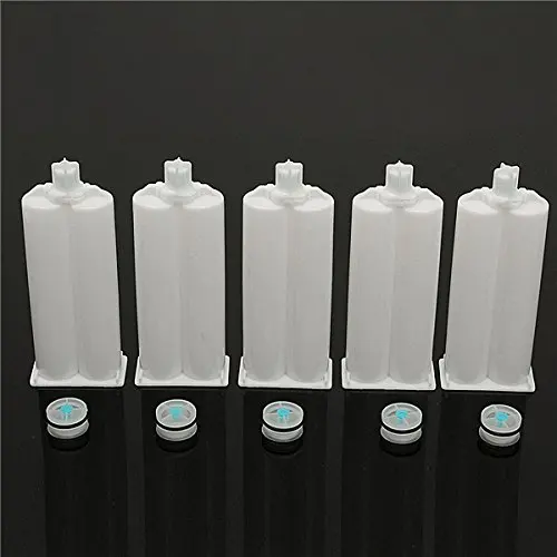 Strong Sealing 50ml 1:1 Two Component Epoxy Dispensing Cartridge Stock Available Plastic Injection Modling AB Adhesive Cartridge
