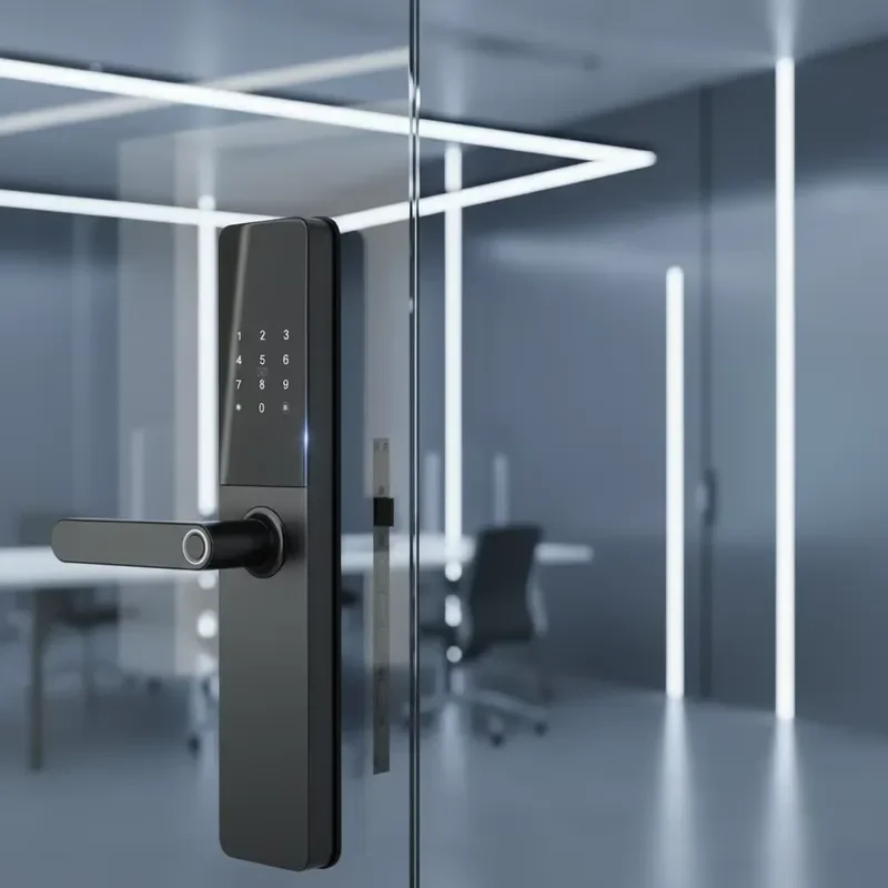 Smart Waterproof Automatic Digital Door Lock Aluminum Handle Biometric Fingerprint Wifi Camera 3D Face Recognition