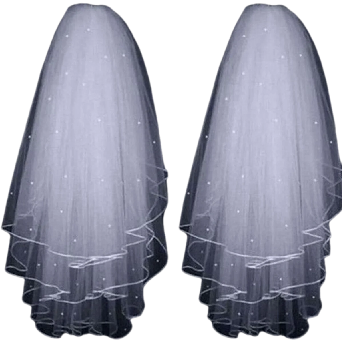 

Wedding Veil 2025 New Arrival Three Tiers Tulle with Lace Edge Perfect for Bride Bridal