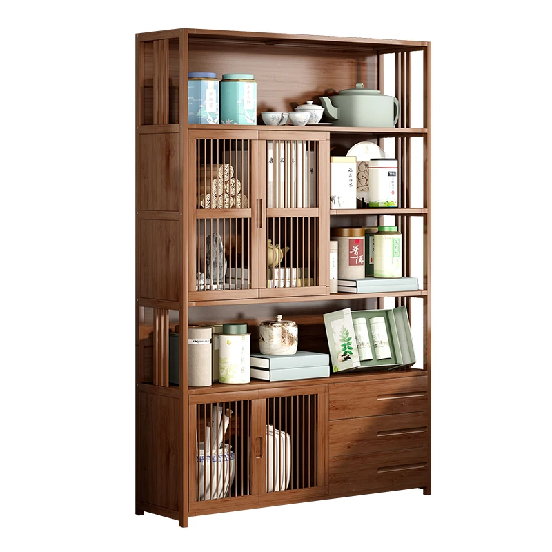 

Simple shelf, floor to ceiling Chinese multi layer, storage bookcase