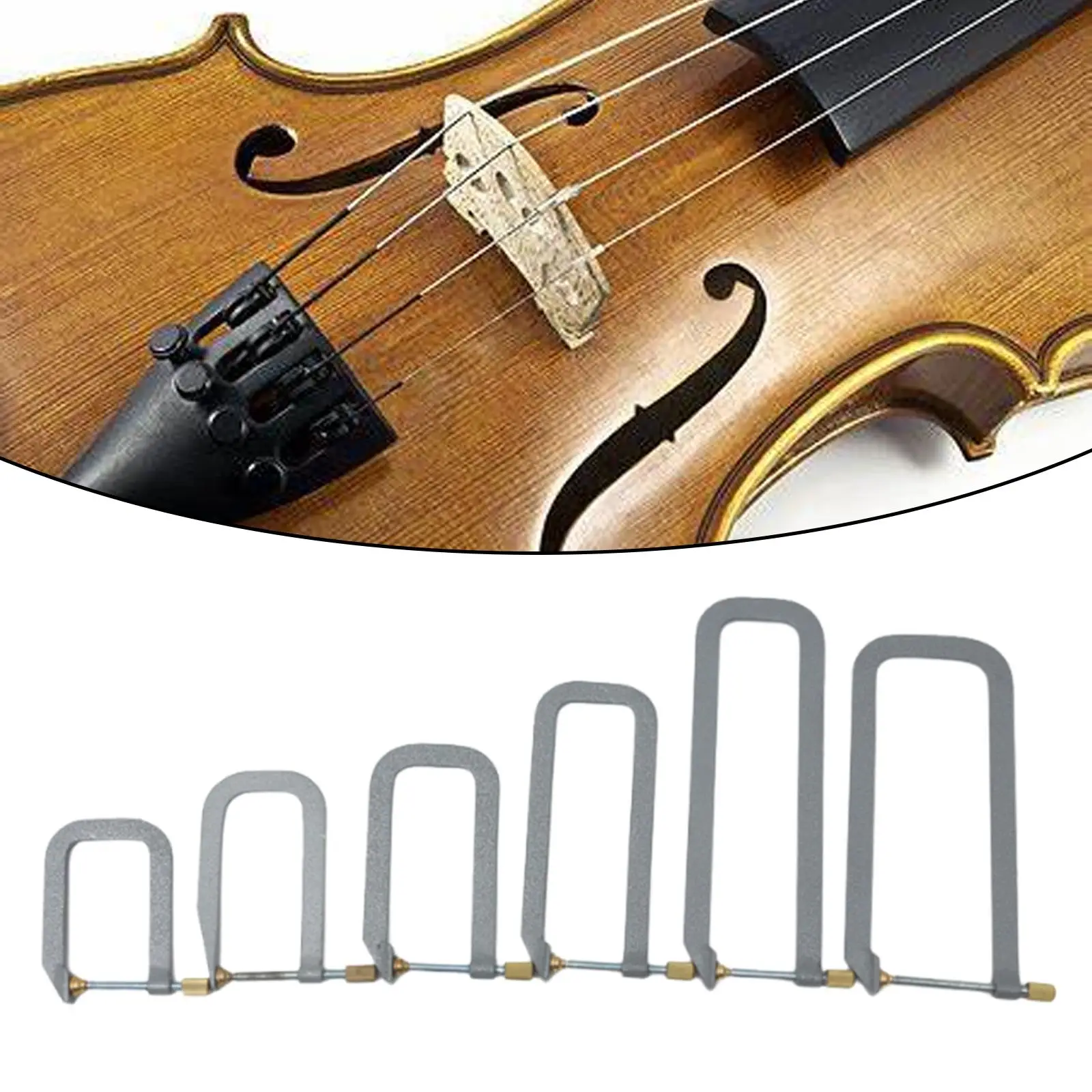 

6 Pieces Instrument Beam Clamps Replaces Iron for Violin Viola Cello and Guitar Violin Panel Back Plate Bracing Clips Reliable