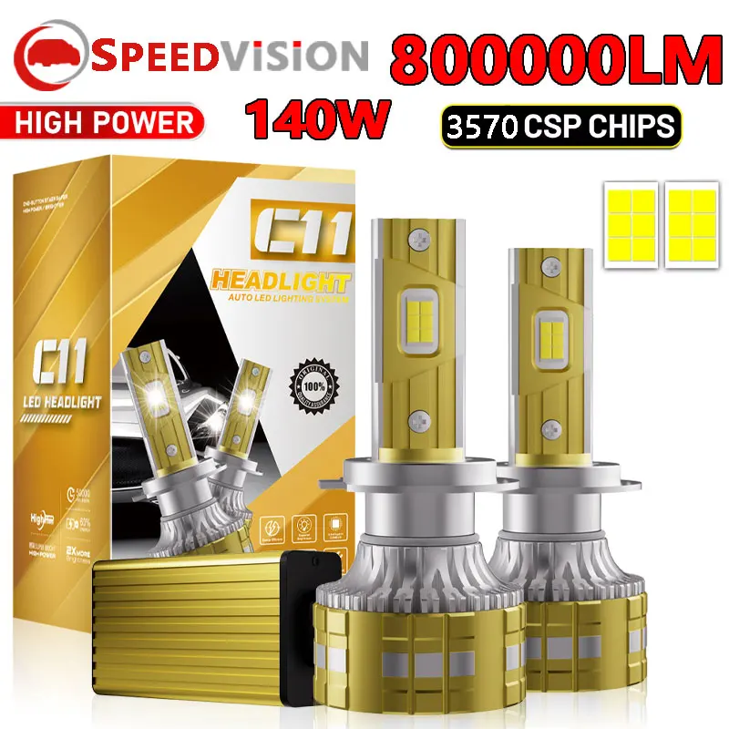 

Speedvision 140W H4 H7 H11 LED CANbus 800000LM K5C K6C H1 H8 9005 9006 HB3 HB4 9012 HIR2 Led Headlight Turbo Auto Fog Lamp 6000K