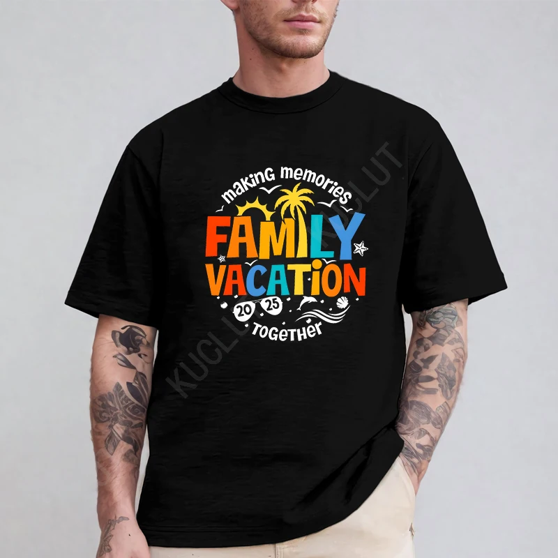 Funny Family Vacation 2025 T-shirts Memories Cruise Family Matching Tshirts Funny Holiday Shirt for Family Fashion Summer Shirts