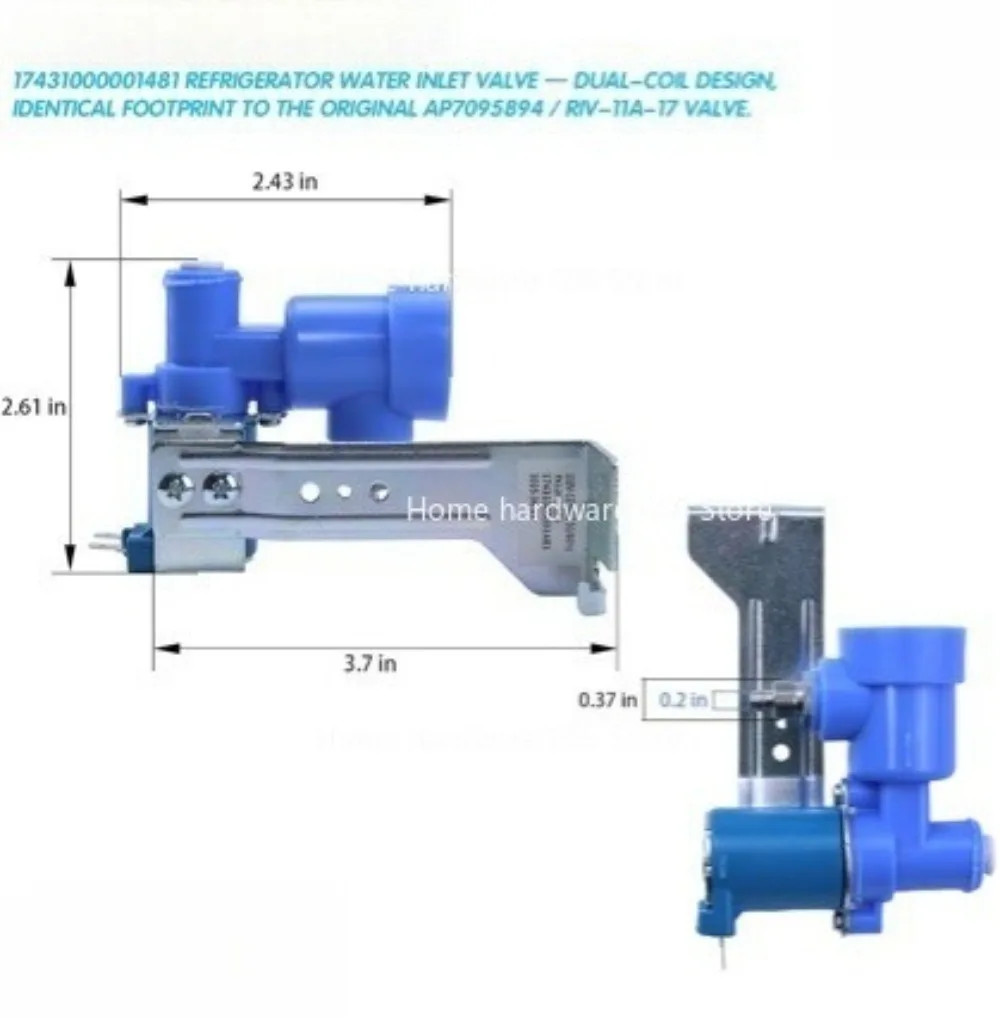

17431000001481 for Refrigerator Inlet Valve - Replace AP7095894 110V