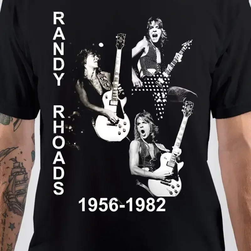 Vtg Randy Rhoads 1956 1982 Cotton Black All Size T Shirt For Men JU135