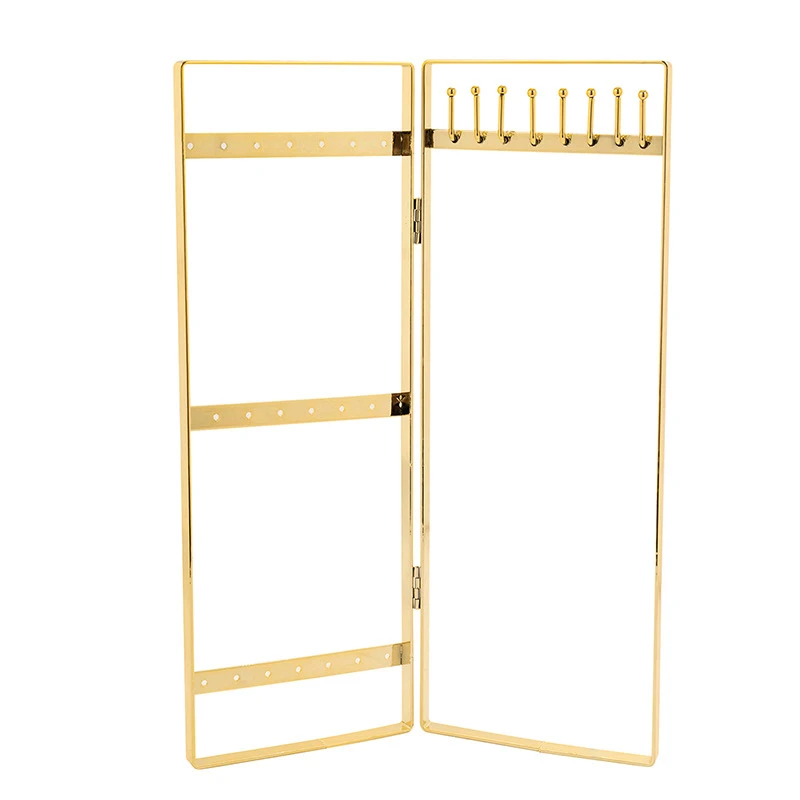 2-Panel Jewelry Organizer,Jewelry Holder, Foldable Jewelry Hanger, Portable Jewelry Display Rack For Earrings, Necklaces