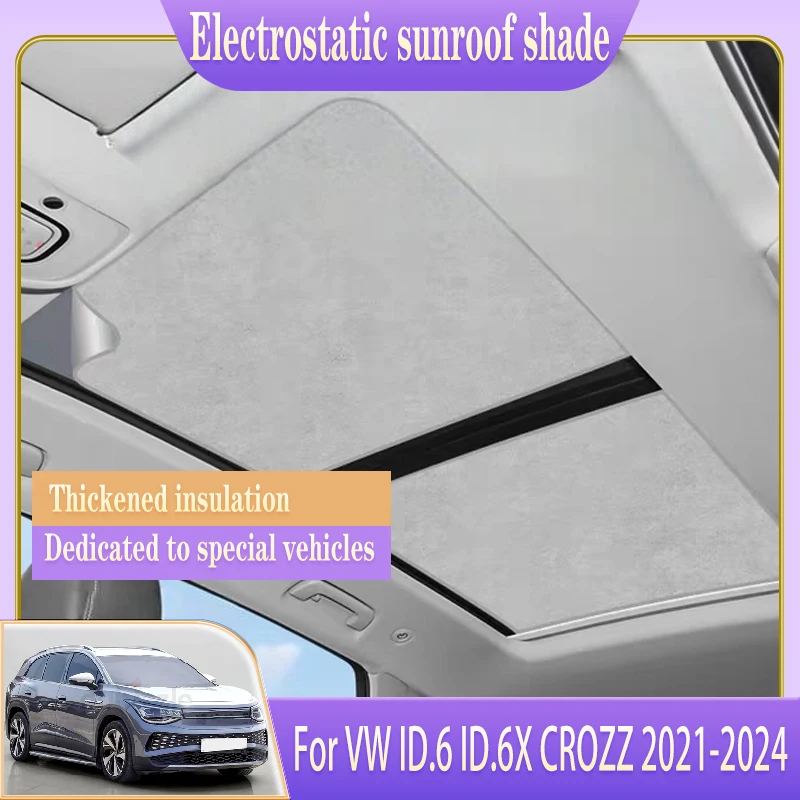 

Аксессуары для Volkswagen ID 6, VW ID.6 ID.6X CROZZ 2021 2022 2023 2024, солнцезащитный козырек на крышу автомобиля, электростатическая адсорбция, автозапчасти