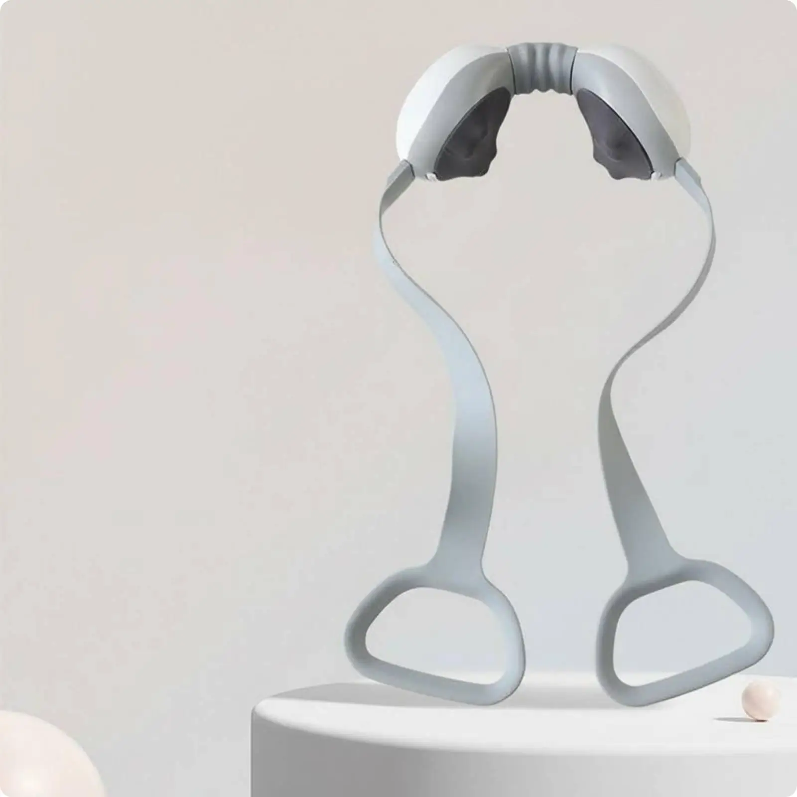 Neck Massager Electric with Heat C Arc Fit Rotating Heads Storage Bag and Cable for Travel and Home Use