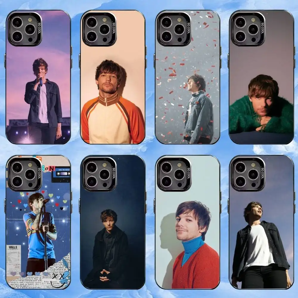 

Singer L-Louis T-Tomlinson Phone Case For iPhone17,16,15,14,13,12,11 Plus,Pro Max Black Candy silver phone case