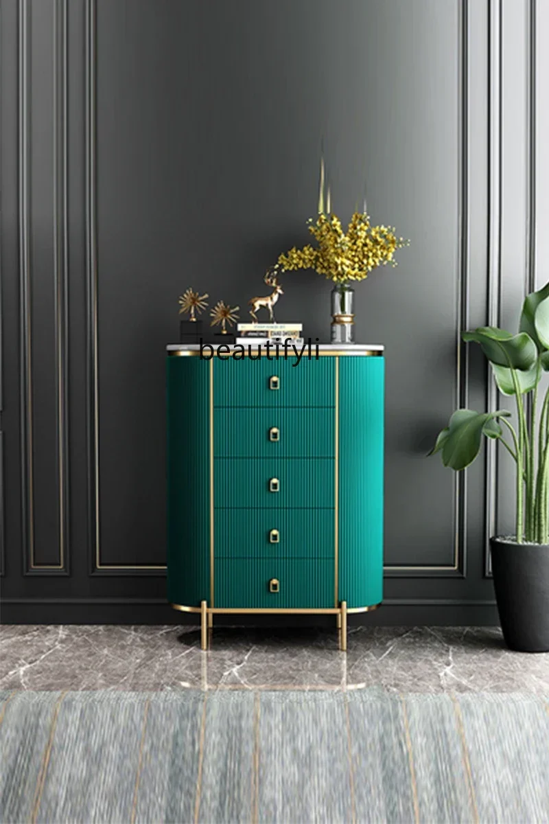 

20031Light Luxury and Simplicity Post-Modern Home Curio Cabinet Bedroom Living Room Marble Storage Cabinet