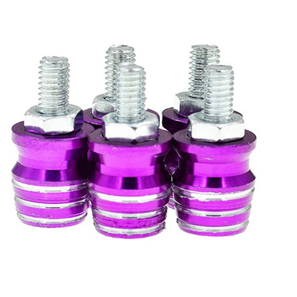 

10pcs Aluminum Alloy Screws Durable Safe Motorcycle Electric Vehicle Decorative License Plate Electrocar Motorbike Accessories