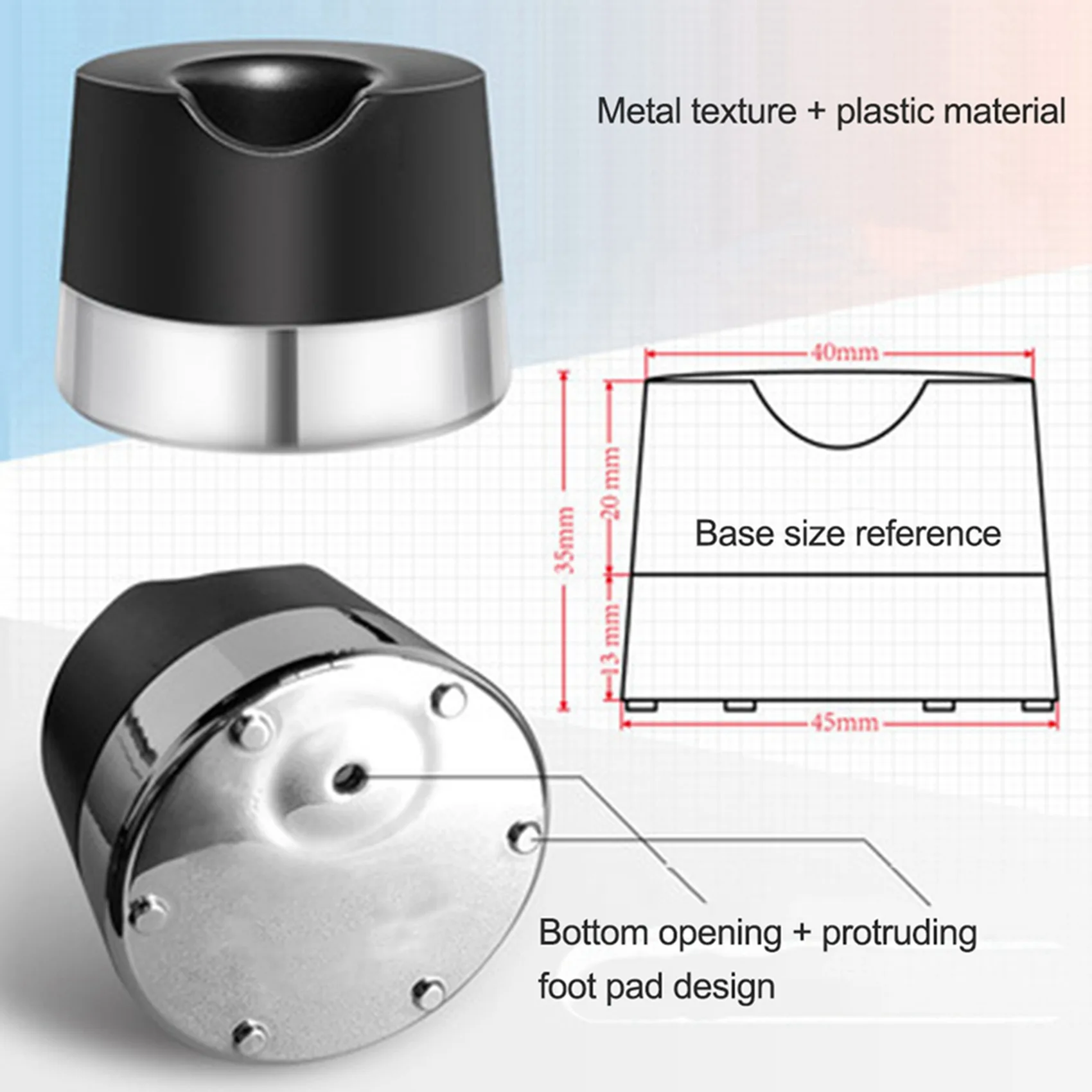 2X Unique Design Heavyweight Men's Shaving Razor Stand Holder Base Gift For Brother Boyfriend Husband-Y48A