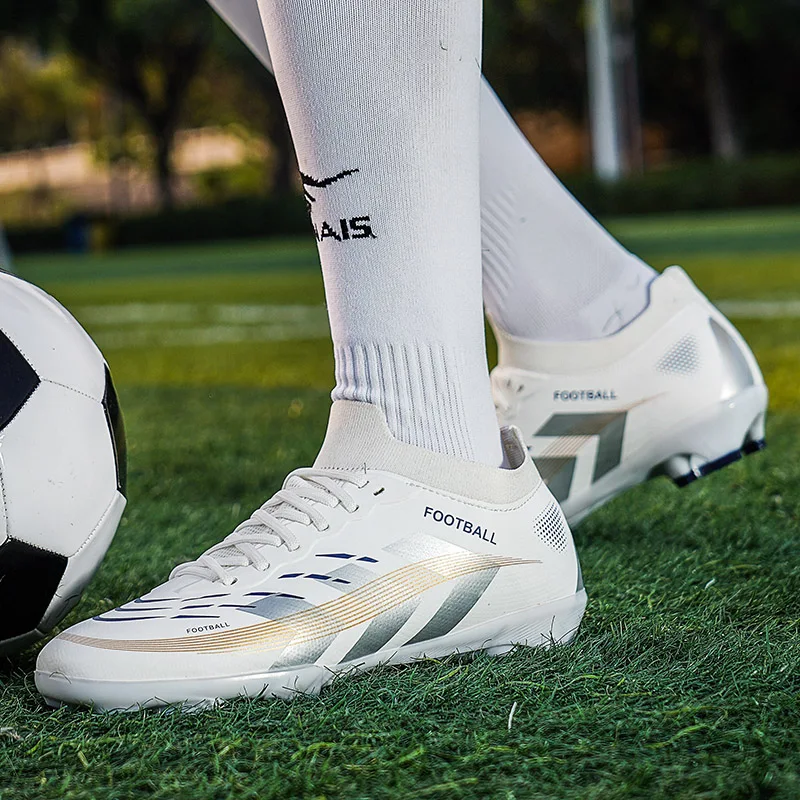 Summer High Quality Youth Football Boots Long Studs Lightweight, Breathable and Comfortable