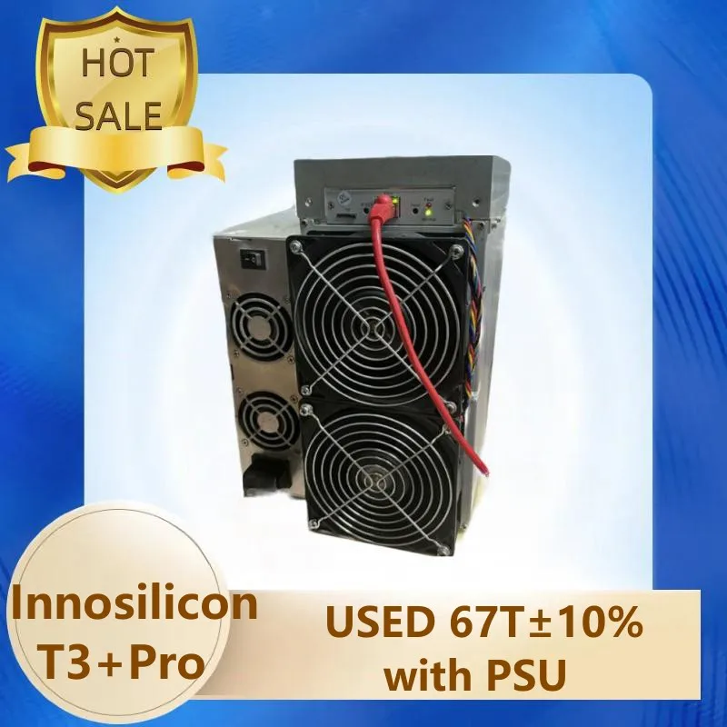 

USED INNOSILICON T3+Pro 67T(±10%) ASIC BTC Bitcoin Miner Mining Machine Hash only guarantees 60TH