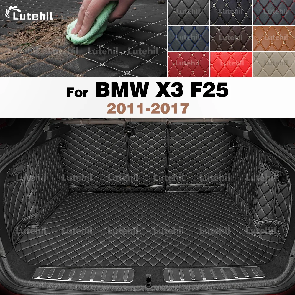 For BMW X3 F25 2011-2017 16 15 14 13 12 Auto Full Coverage Trunk Mat Car Protective Pad Cargo Liner Interior Accessories