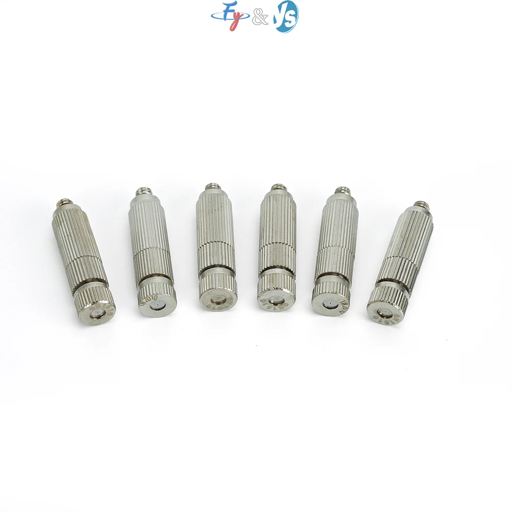 10 Pcs High Pressure Dry Fog Mist Ceramic Core Nozzle, Nickel Plated Brass 0.1mm-0.5mm for Humidification Cooling
