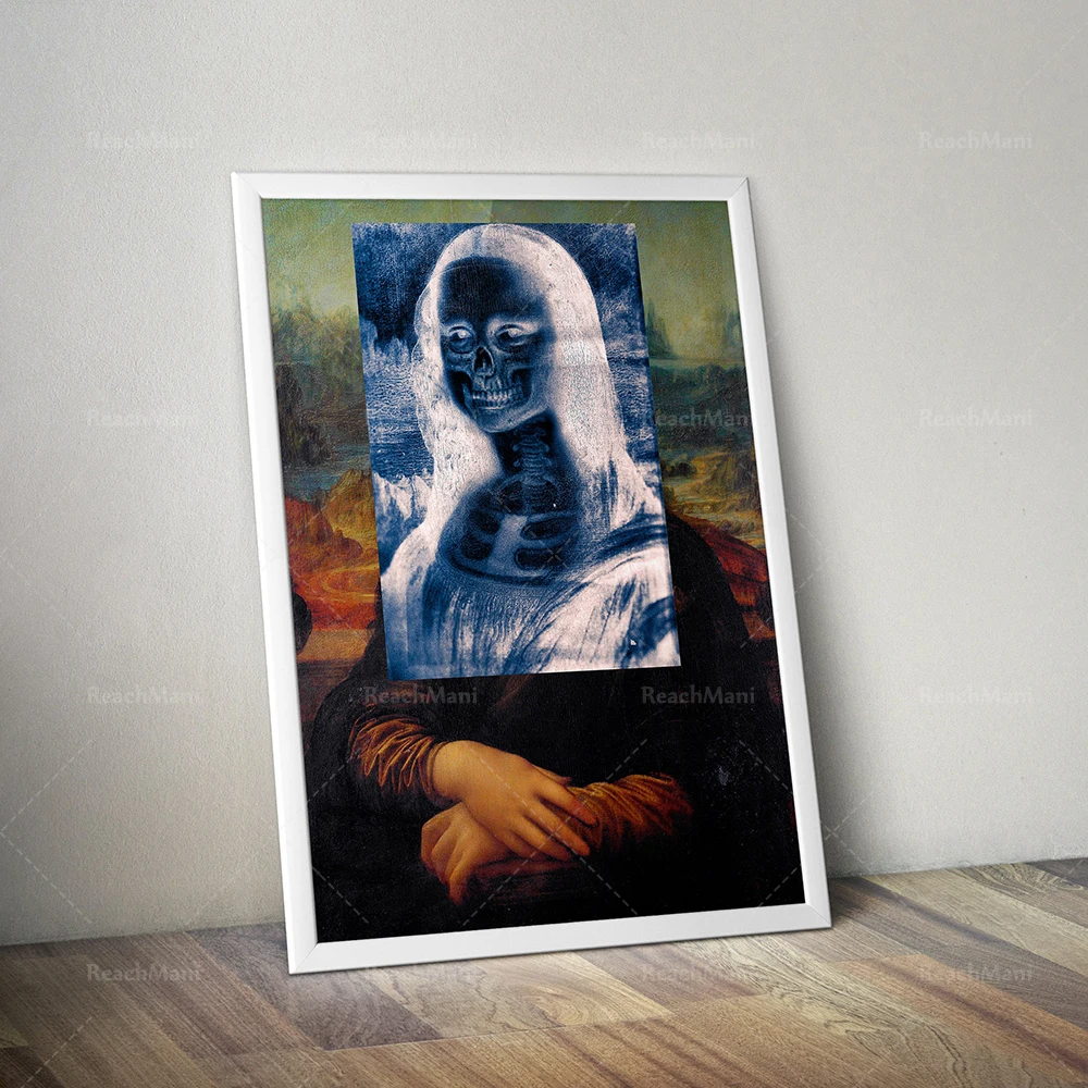 Mona Lisa Poster, Mona Lisa Wandkunst, Röntgen Mona Lisa Poster, Wanddekor Poster