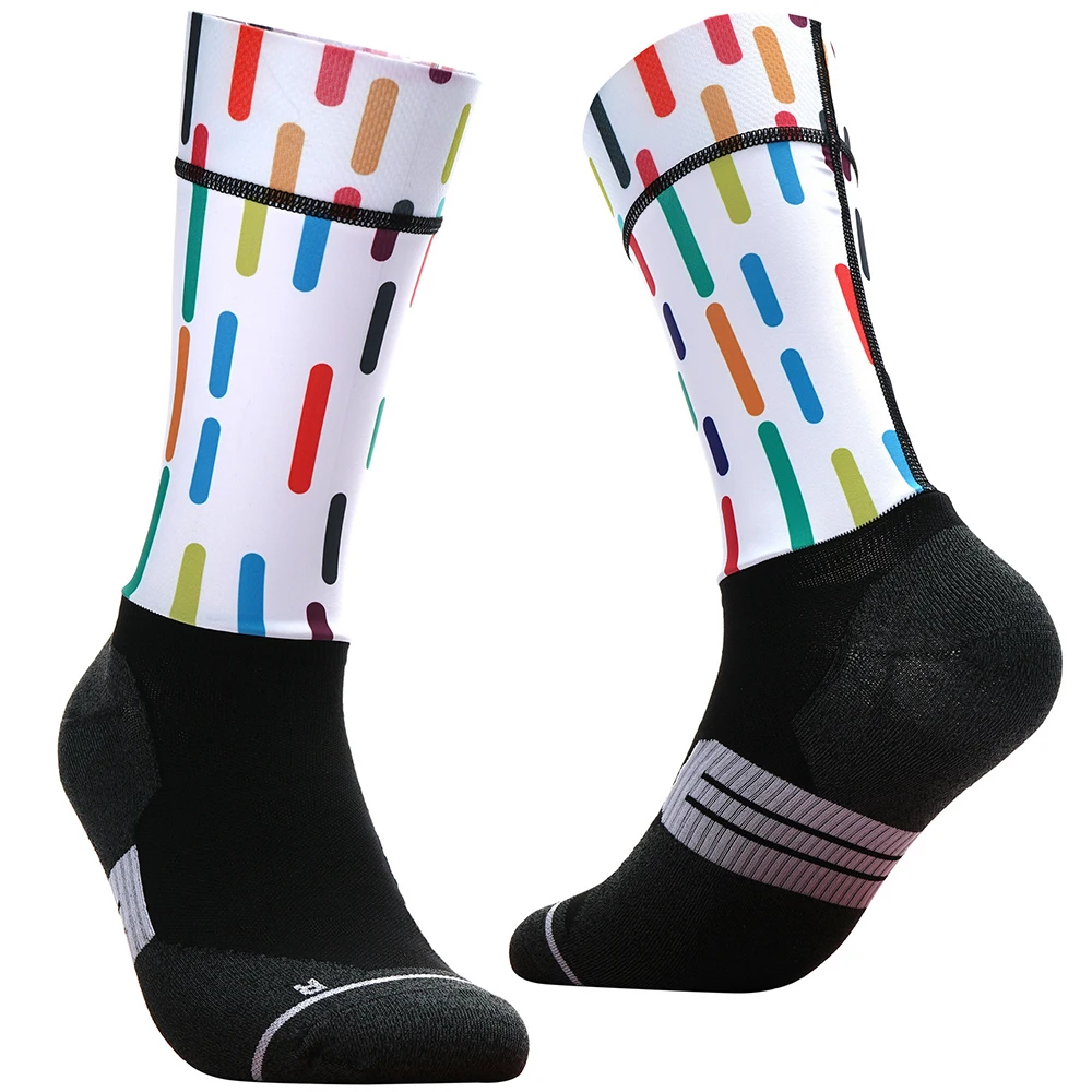 Calcetines deportivos profesionales para bicicleta, calcetines antideslizantes de compresión para bicicleta para hombre y mujer, calcetines deportivos de calle, calcetines de ciclismo de carreras 01