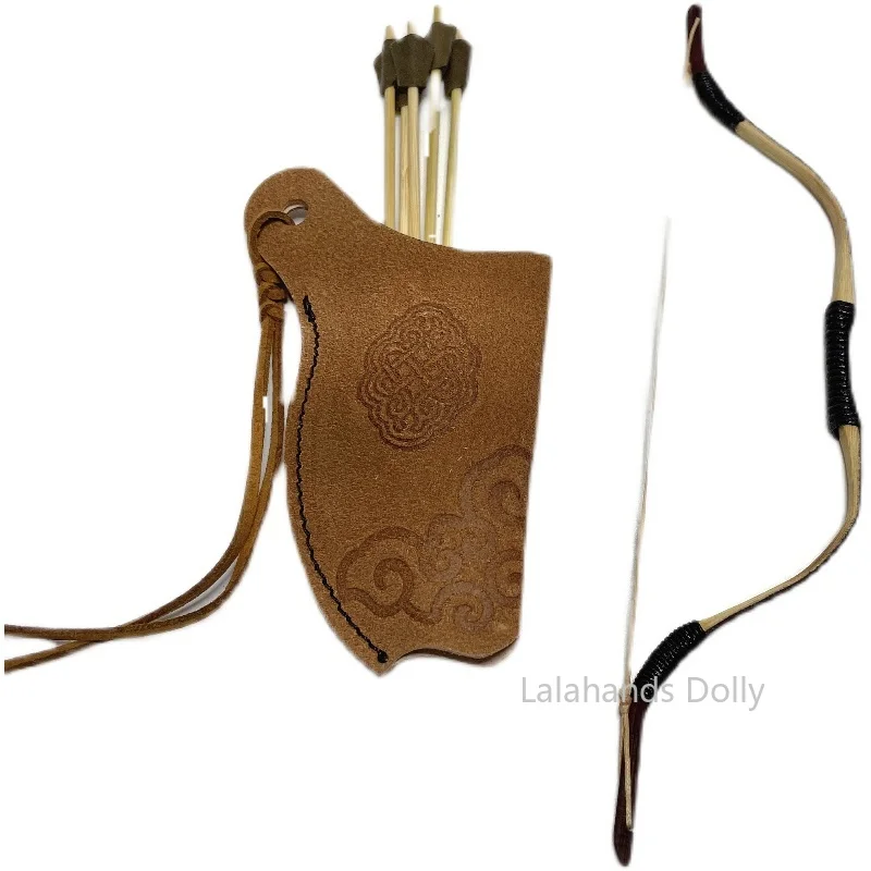 1/6 인형 집 미니 시뮬레이션 전통 활 장난감 세트 모델 인형 미니어처 아이템 장식 액세서리 어린이 선물